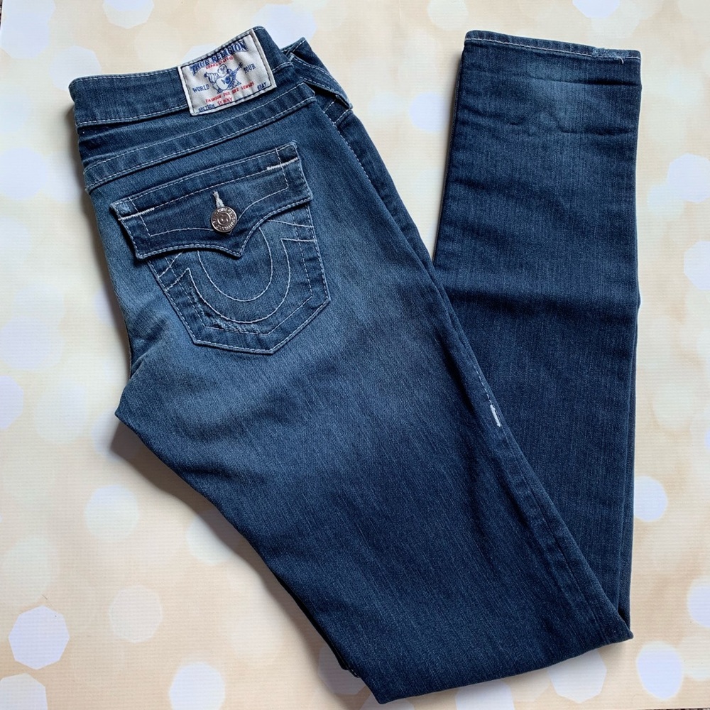 True religion skinny flap pockets
